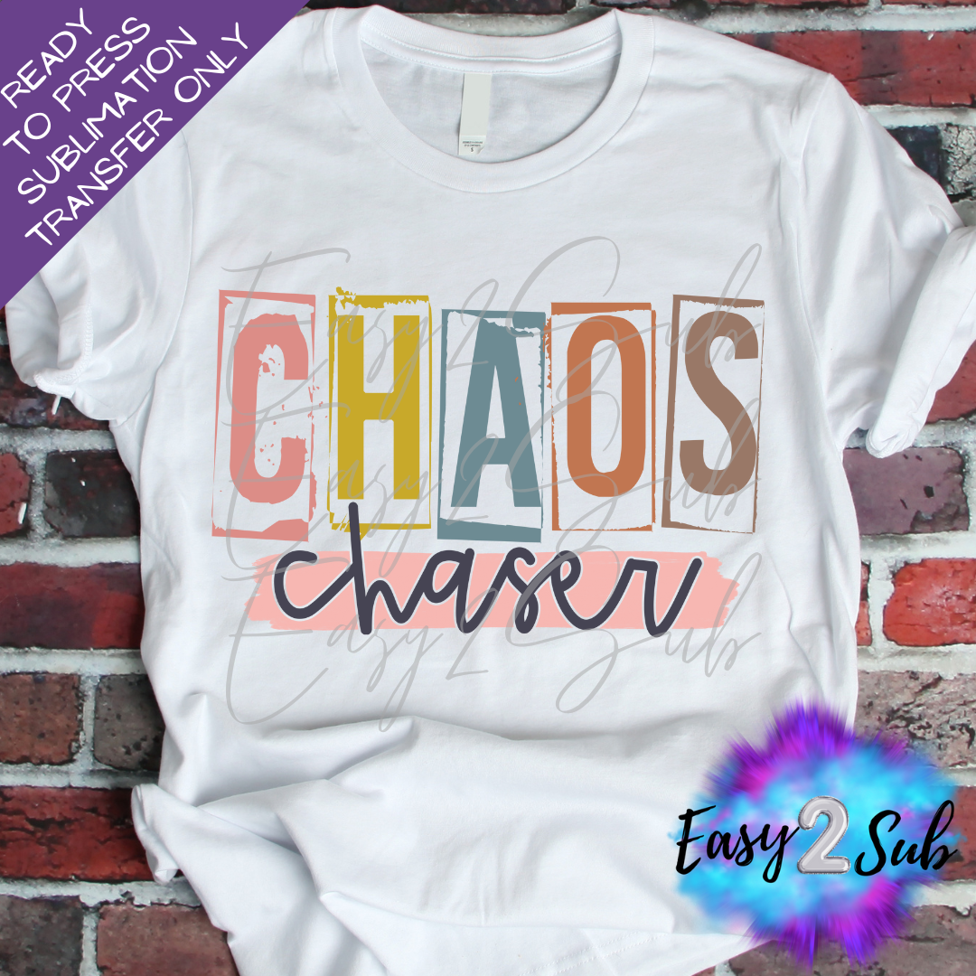 Chaos Chaser Sublimation Transfer Print, Ready To Press Sublimation Transfer, Image transfer, T-Shirt Transfer Sheet