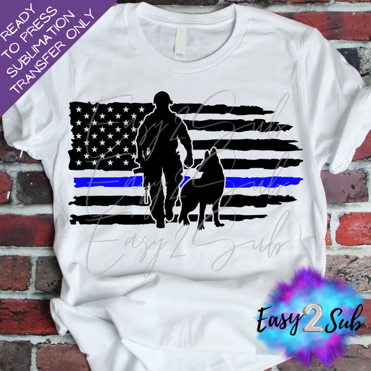 American Police Officer Sublimation Transfer Print, Ready To Press Sublimation Transfer, Image transfer, T-Shirt Transfer Sheet