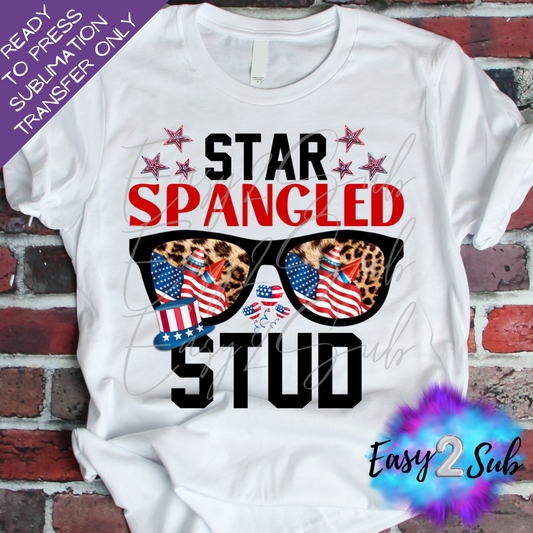 Star Spangled Stud Sublimation Transfer Print, Ready To Press Sublimation Transfer, Image transfer, T-Shirt Transfer Sheet