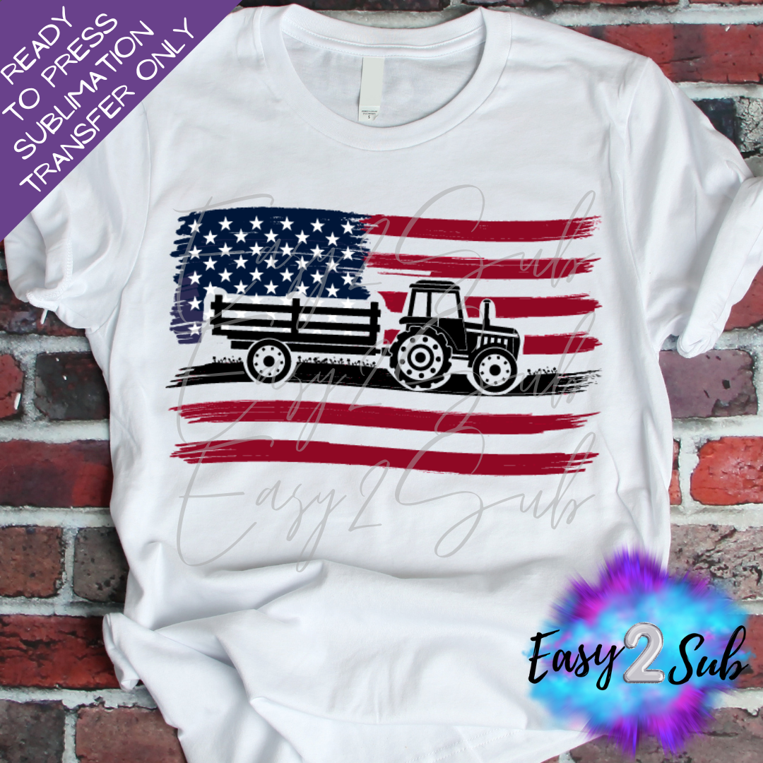 American Farmer Sublimation Transfer Print, Ready To Press Sublimation Transfer, Image transfer, T-Shirt Transfer Sheet