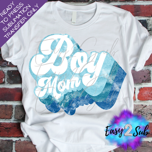 Boy Mom Sublimation Transfer Print, Ready To Press Sublimation Transfer, Image transfer, T-Shirt Transfer Sheet