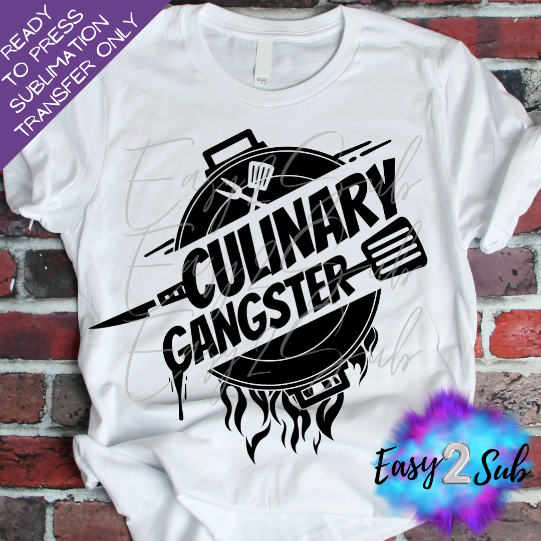 Culinary Gangster Sublimation Transfer Print, Ready To Press Sublimation Transfer, Image transfer, T-Shirt Transfer Sheet