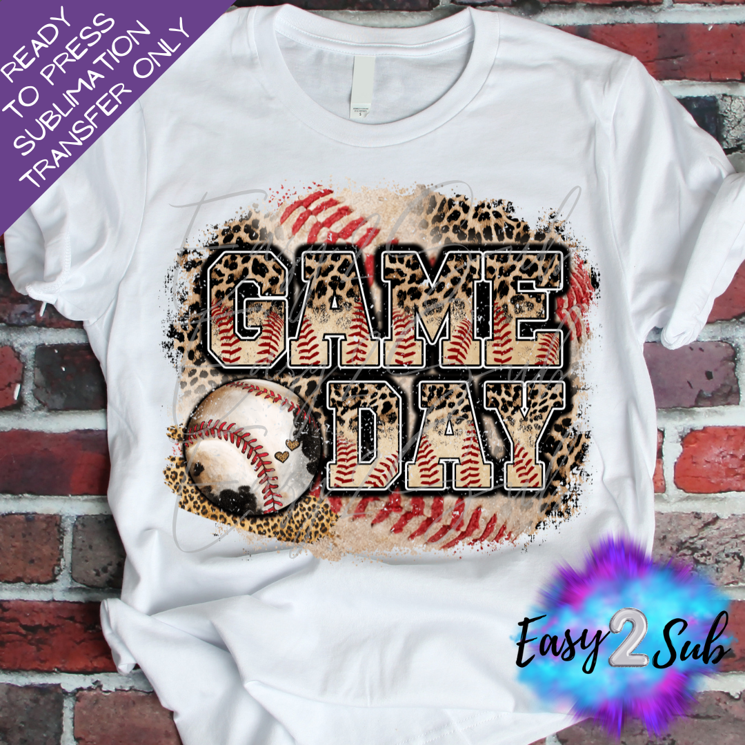 Game Day Baseball 3 Sublimation Transfer Print, Ready To Press Sublimation Transfer, Image transfer, T-Shirt Transfer Sheet