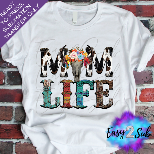 Mom Life Western Sublimation Transfer Print, Ready To Press Sublimation Transfer, Image transfer, T-Shirt Transfer Sheet