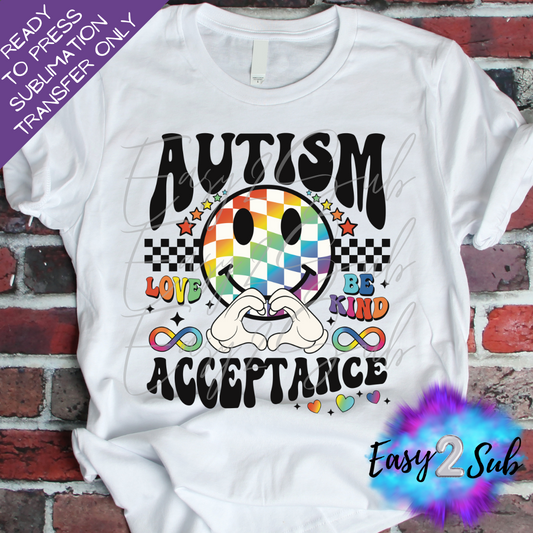 Autism Acceptance Sublimation Transfer Print, Ready To Press Sublimation Transfer, Image transfer, T-Shirt Transfer Sheet