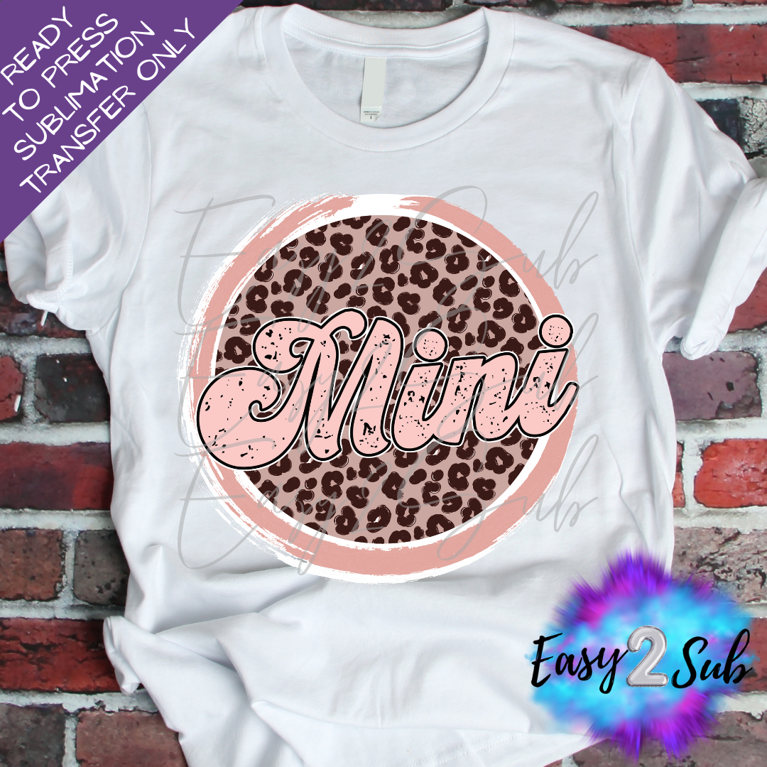 Mini Pink Leopard Sublimation Transfer Print, Ready To Press Sublimation Transfer, Image transfer, T-Shirt Transfer Sheet