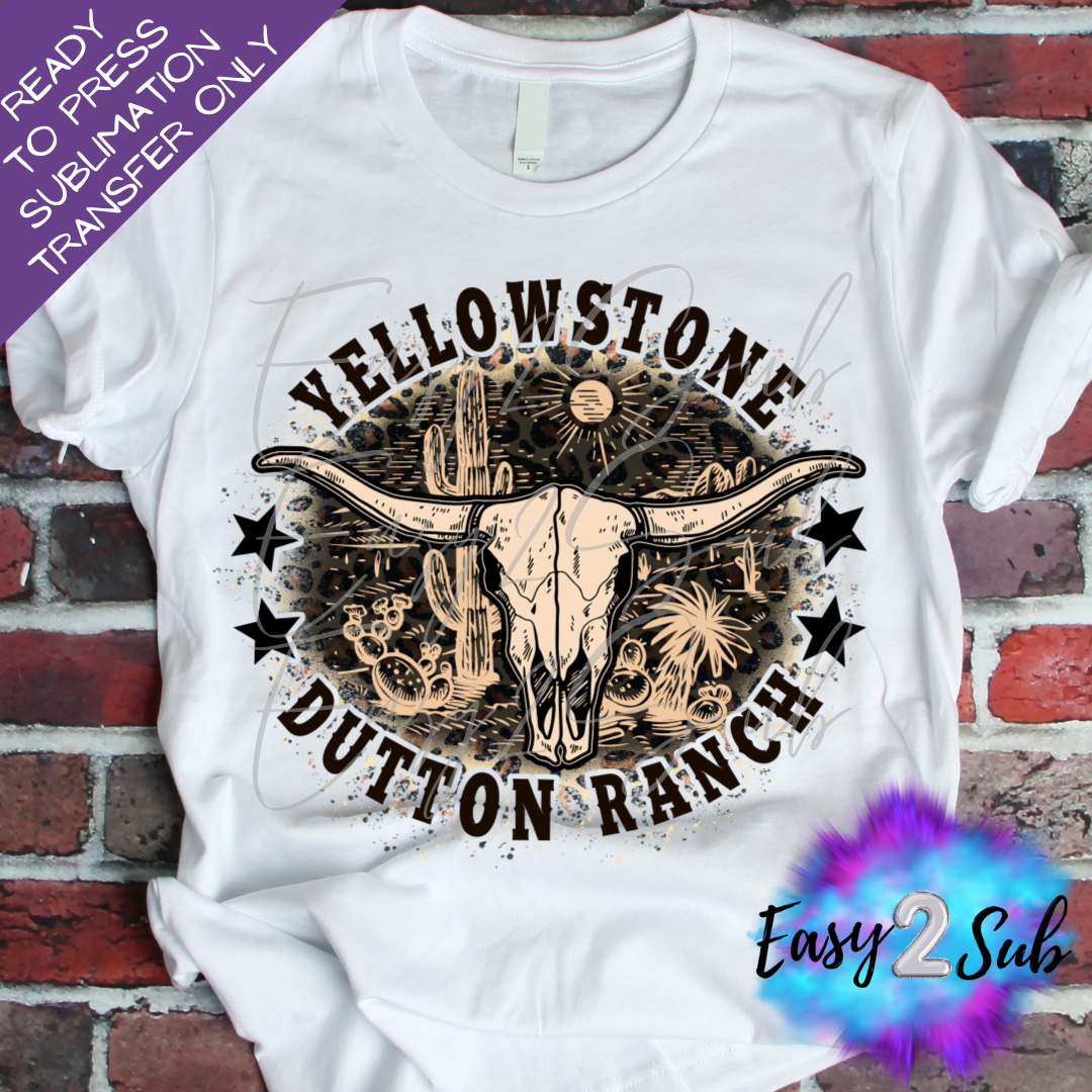 Yellowstone Dutton Ranch 4 Sublimation Transfer Print, Ready To Press Sublimation Transfer, Image transfer, T-Shirt Transfer Sheet