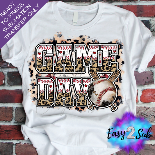 Game Day Baseball 2 Sublimation Transfer Print, Ready To Press Sublimation Transfer, Image transfer, T-Shirt Transfer Sheet