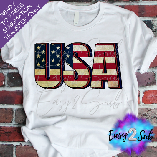 USA Sublimation Transfer Print, Ready To Press Sublimation Transfer, Image transfer, T-Shirt Transfer Sheet