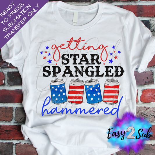 Getting Star Spangled Hammered Sublimation Transfer Print, Ready To Press Sublimation Transfer, Image transfer, T-Shirt Transfer Sheet
