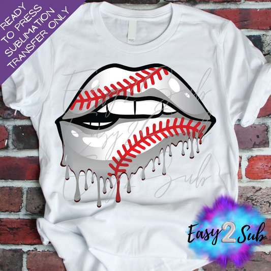 Baseball Lips Sublimation Transfer Print, Ready To Press Sublimation Transfer, Image transfer, T-Shirt Transfer Sheet