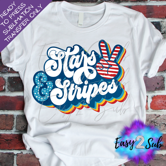 Stars and Stripes Sublimation Transfer Print, Ready To Press Sublimation Transfer, Image transfer, T-Shirt Transfer Sheet