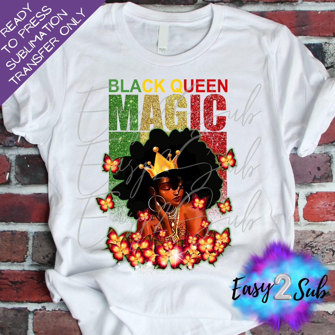 Black Queen Magic Sublimation Transfer Print, Ready To Press Sublimation Transfer, Image transfer, T-Shirt Transfer Sheet