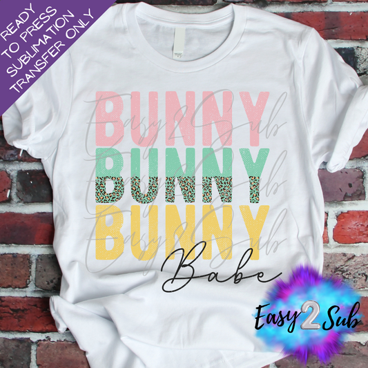 Bunny Babe Sublimation Transfer Print, Ready To Press Sublimation Transfer, Image transfer, T-Shirt Transfer Sheet