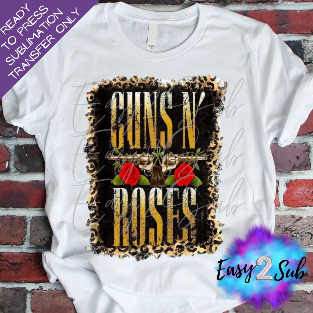 Guns N Roses Rock Band Sublimation Transfer Print, Ready To Press Sublimation Transfer, Image transfer, T-Shirt Transfer Sheet