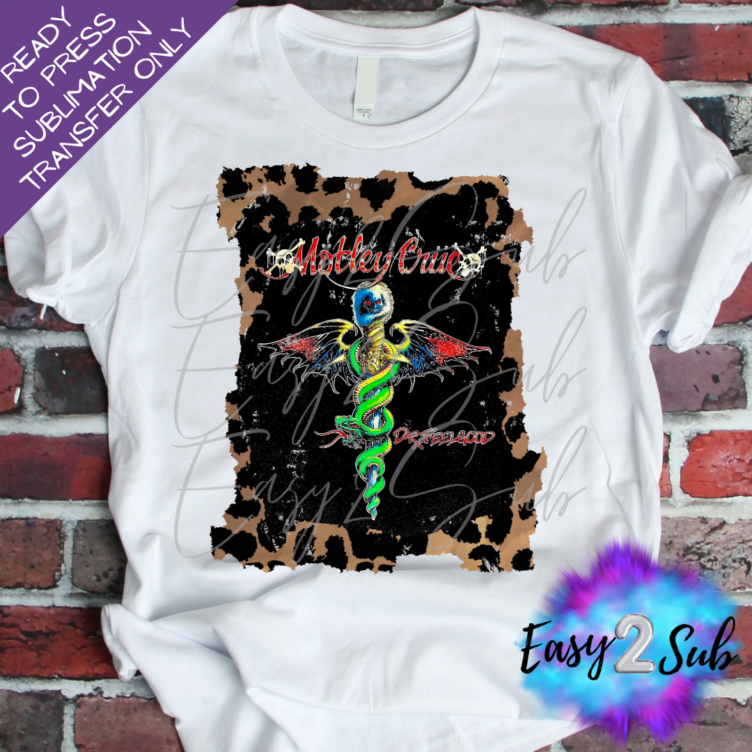 Motley Rock Band Sublimation Transfer Print, Ready To Press Sublimation Transfer, Image transfer, T-Shirt Transfer Sheet