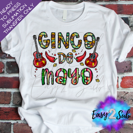 Cinco De Mayo 3 Sublimation Transfer Print, Ready To Press Sublimation Transfer, Image transfer, T-Shirt Transfer Sheet