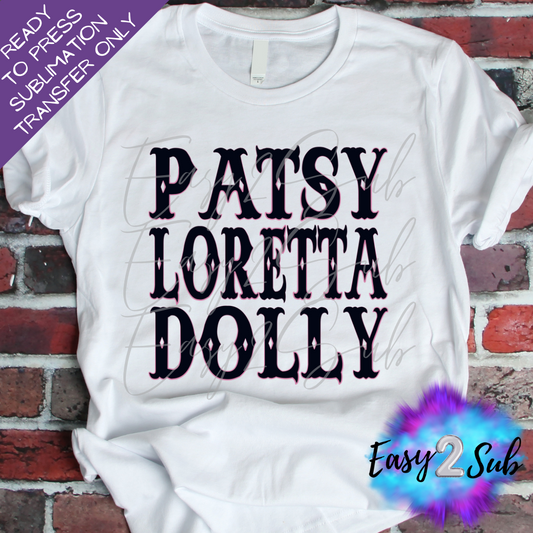 Patsy Loretta Dolly Sublimation Transfer Print, Ready To Press Sublimation Transfer, Image transfer, T-Shirt Transfer Sheet