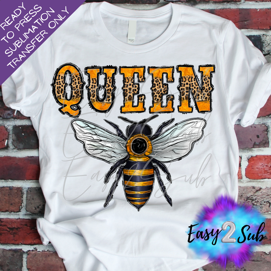 Queen Bee Sublimation Transfer Print, Ready To Press Sublimation Transfer, Image transfer, T-Shirt Transfer Sheet