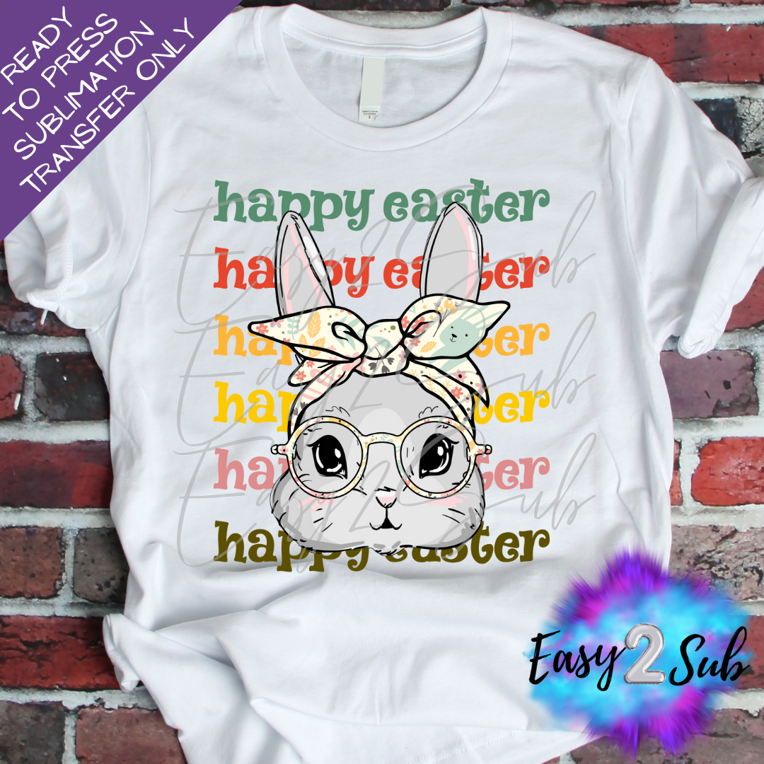 Happy Easter Sublimation Transfer Print, Ready To Press Sublimation Transfer, Image transfer, T-Shirt Transfer Sheet