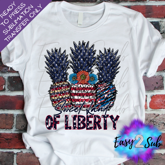 Sweet Land of Liberty Pineapples Sublimation Transfer Print, Ready To Press Sublimation Transfer, Image transfer, T-Shirt Transfer Sheet