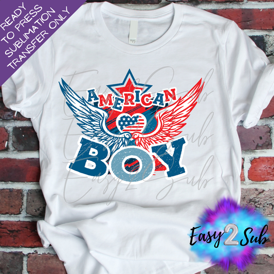 American Boy Set Sublimation Transfer Print, Ready To Press Sublimation Transfer, Image transfer, T-Shirt Transfer Sheet