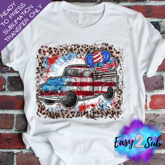 American Truck Sublimation Transfer Print, Ready To Press Sublimation Transfer, Image transfer, T-Shirt Transfer Sheet