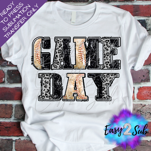 Game Day Baseball Sublimation Transfer Print, Ready To Press Sublimation Transfer, Image transfer, T-Shirt Transfer Sheet