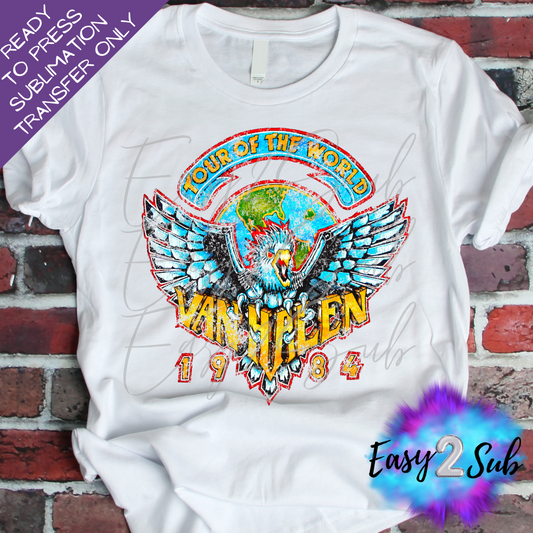 Van Halen 1984 Sublimation Transfer Print, Ready To Press Sublimation Transfer, Image transfer, T-Shirt Transfer Sheet