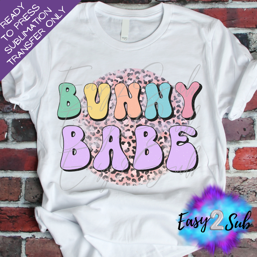 Bunny Babe Leopard Sublimation Transfer Print, Ready To Press Sublimation Transfer, Image transfer, T-Shirt Transfer Sheet