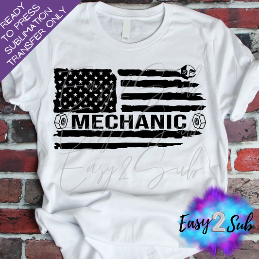 American Mechanic Sublimation Transfer Print, Ready To Press Sublimation Transfer, Image transfer, T-Shirt Transfer Sheet