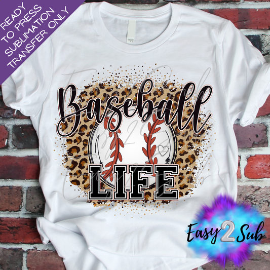 Baseball Life 2 Sublimation Transfer Print, Ready To Press Sublimation Transfer, Image transfer, T-Shirt Transfer Sheet