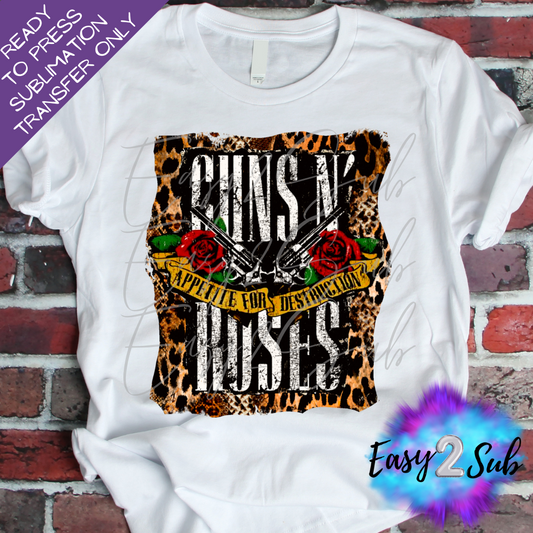 Guns N Roses Appetite for Destruction Rock Band Sublimation Transfer Print, Ready To Press Sublimation Transfer, Image transfer, T-Shirt Transfer Sheet