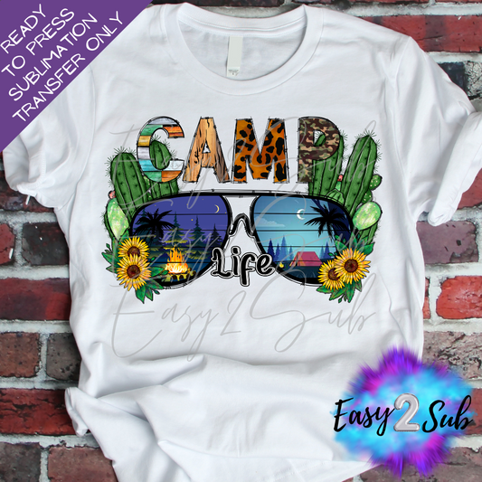 Camp Life Sublimation Transfer Print, Ready To Press Sublimation Transfer, Image transfer, T-Shirt Transfer Sheet