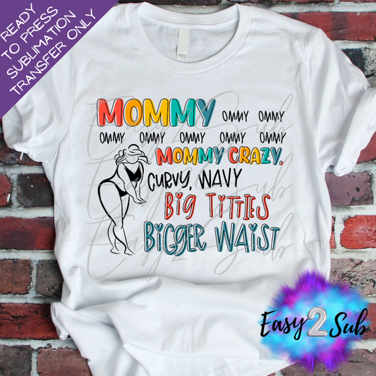 Mommy ommy Sublimation Transfer Print, Ready To Press Sublimation Transfer, Image transfer, T-Shirt Transfer Sheet