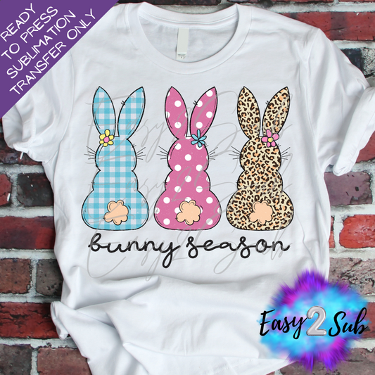 Buny Season Sublimation Transfer Print, Ready To Press Sublimation Transfer, Image transfer, T-Shirt Transfer Sheet