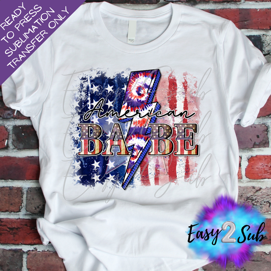 American Babe Sublimation Transfer Print, Ready To Press Sublimation Transfer, Image transfer, T-Shirt Transfer Sheet