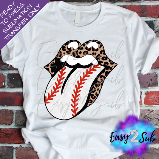 Baseball Tongue Leopard Sublimation Transfer Print, Ready To Press Sublimation Transfer, Image transfer, T-Shirt Transfer Sheet