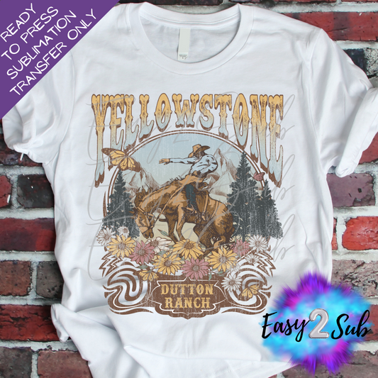 Yellowstone Dutton Ranch Vintage Sublimation Transfer Print, Ready To Press Sublimation Transfer, Image transfer, T-Shirt Transfer Sheet