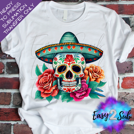 Cinco De Mayo Sugar Skull 2 Sublimation Transfer Print, Ready To Press Sublimation Transfer, Image transfer, T-Shirt Transfer Sheet