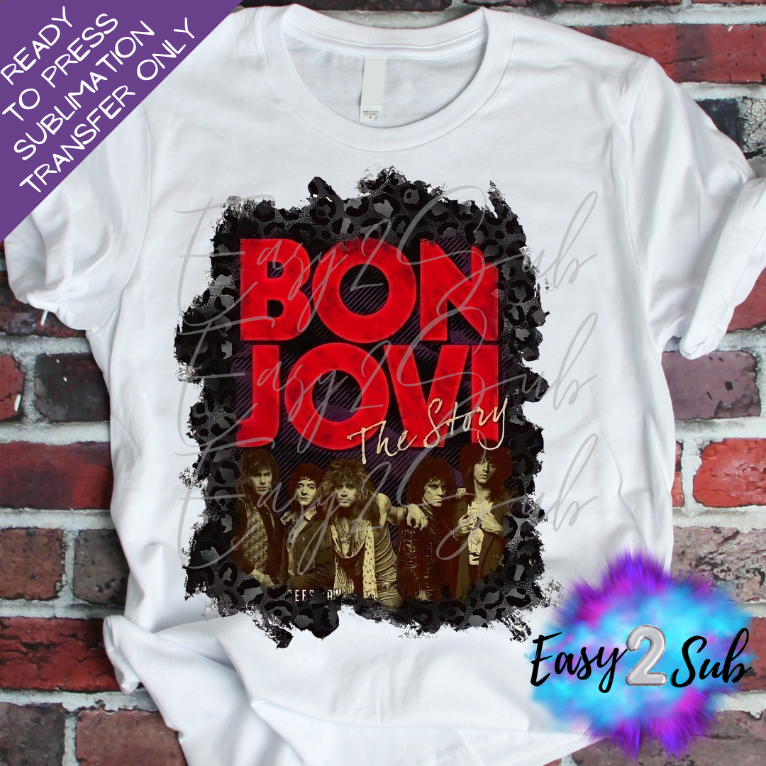 Bon Jovi Rock Band Sublimation Transfer Print, Ready To Press Sublimation Transfer, Image transfer, T-Shirt Transfer Sheet