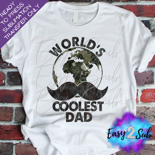 World's Coolest Dad Sublimation Transfer Print, Ready To Press Sublimation Transfer, Image transfer, T-Shirt Transfer Sheet