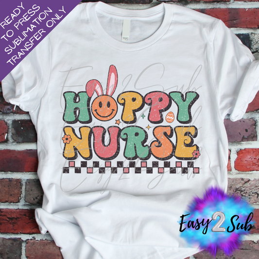 Hoppy Nurse Sublimation Transfer Print, Ready To Press Sublimation Transfer, Image transfer, T-Shirt Transfer Sheet