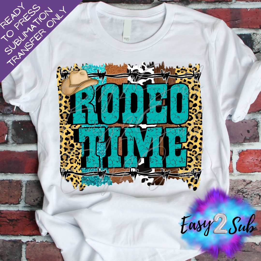 Rodeo Time Sublimation Transfer Print, Ready To Press Sublimation Transfer, Image transfer, T-Shirt Transfer Sheet