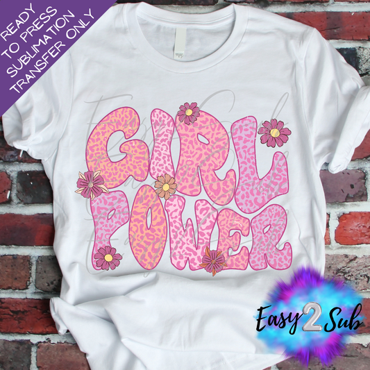 Girl Power Sublimation Transfer Print, Ready To Press Sublimation Transfer, Image transfer, T-Shirt Transfer Sheet