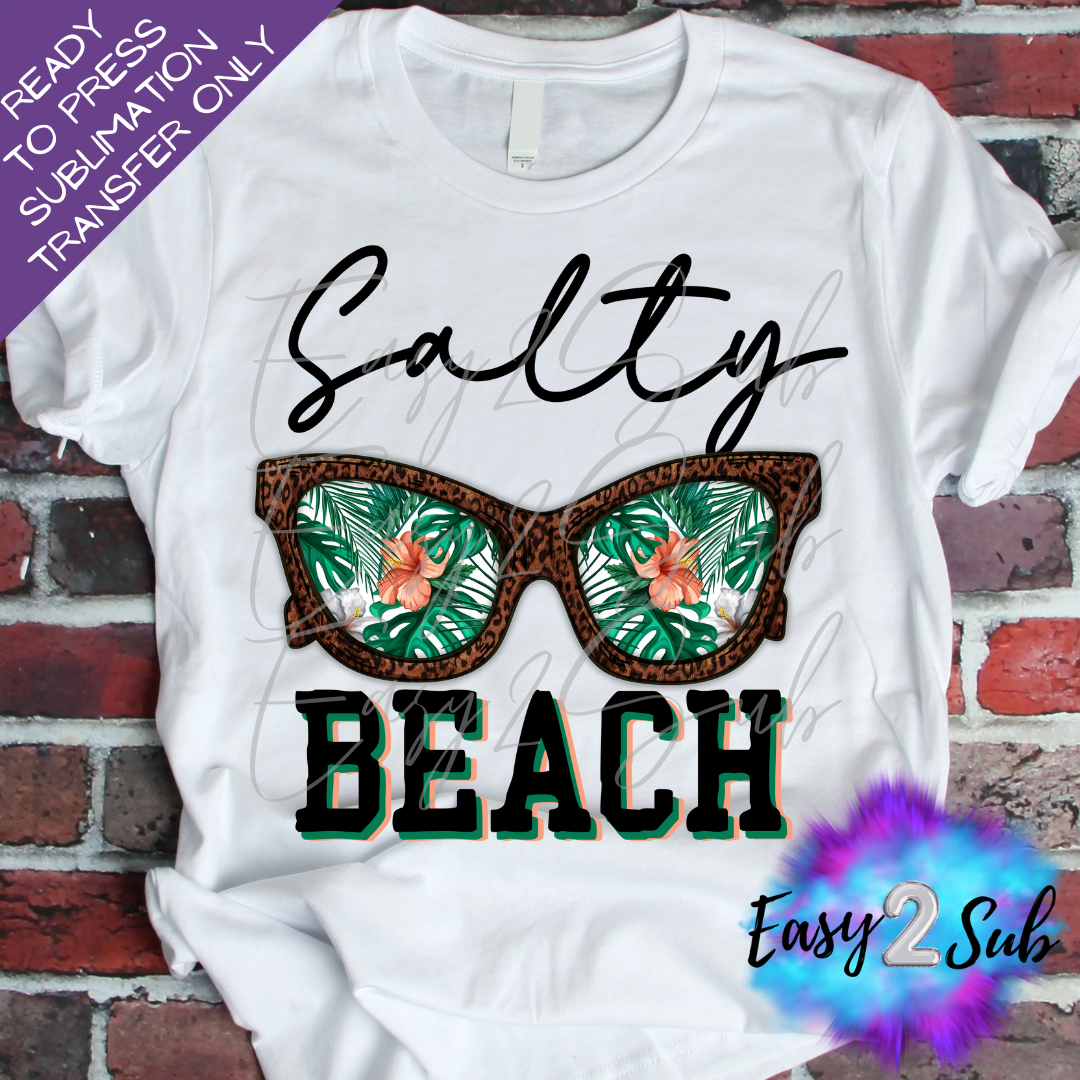 Salty Beach Sublimation Transfer Print, Ready To Press Sublimation Transfer, Image transfer, T-Shirt Transfer Sheet