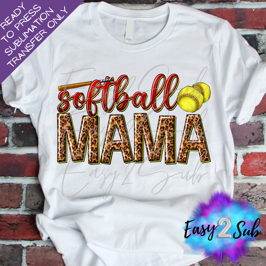 Softball Mama 3 Sublimation Transfer Print, Ready To Press Sublimation Transfer, Image transfer, T-Shirt Transfer Sheet