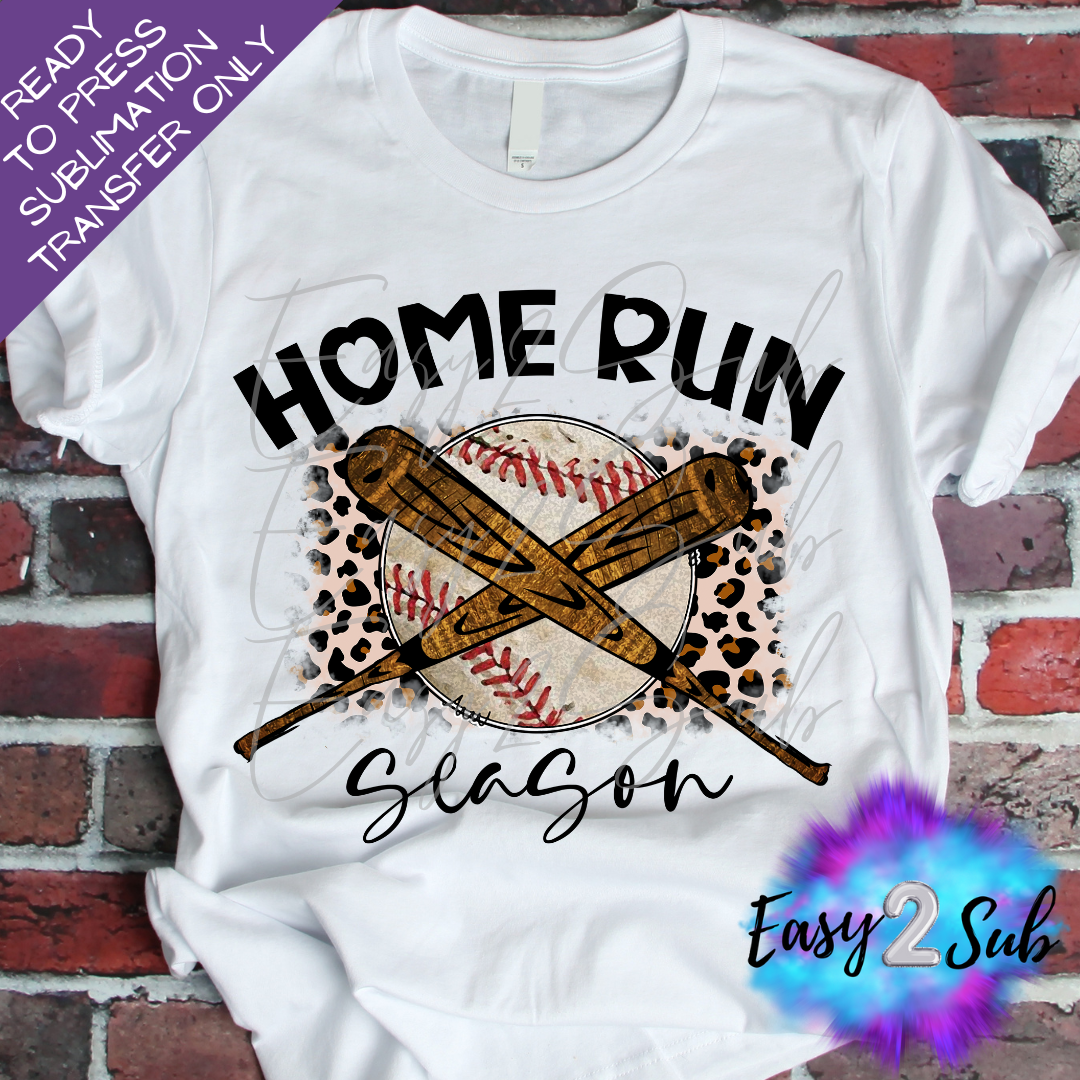 Homerun Season Sublimation Transfer Print, Ready To Press Sublimation Transfer, Image transfer, T-Shirt Transfer Sheet