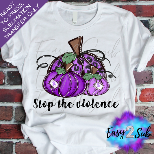 Stop The Violence Sublimation Transfer Print, Ready To Press Sublimation Transfer, Image transfer, T-Shirt Transfer Sheet