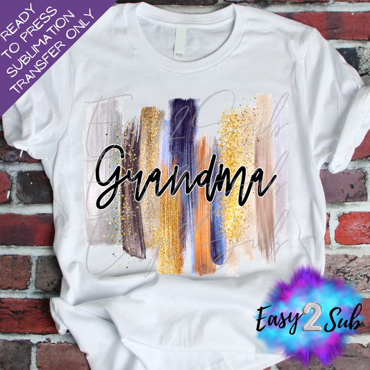 Grandma Brushstrokes Sublimation Transfer Print, Ready To Press Sublimation Transfer, Image transfer, T-Shirt Transfer Sheet